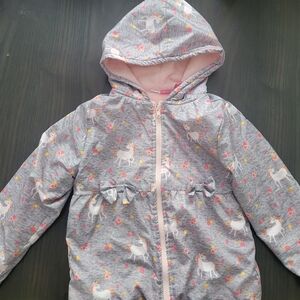 Penelope Mack Gray Unicorn Puffer Jacket